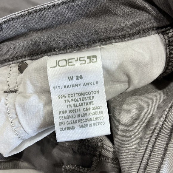 Joe's Jeans Skinny Ankle Stretch Denim Gray Modern Repurposed Women's View Image - Picture 8 of 10
